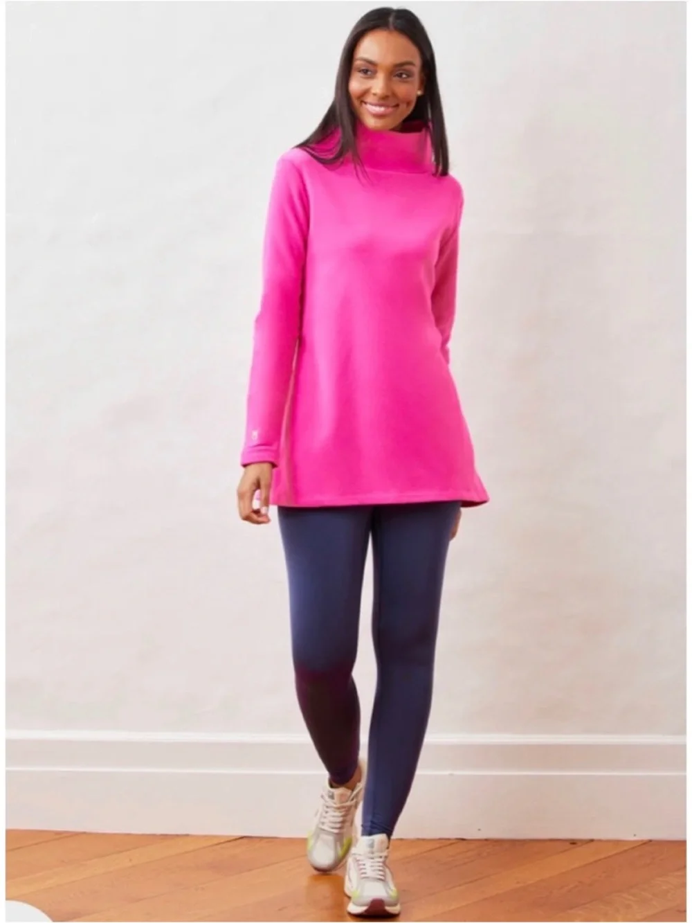 Dudley Stephens | Neon Pink Cobble Hill Turtleneck Sweater ~ M